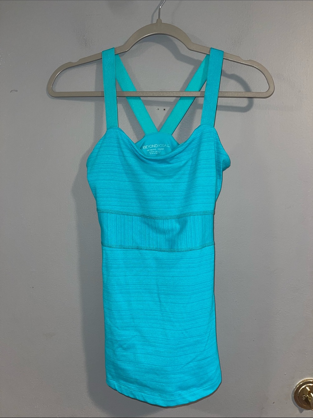 Beyond Yoga Spacedye Turquoise Crossback Tank Size‎ M